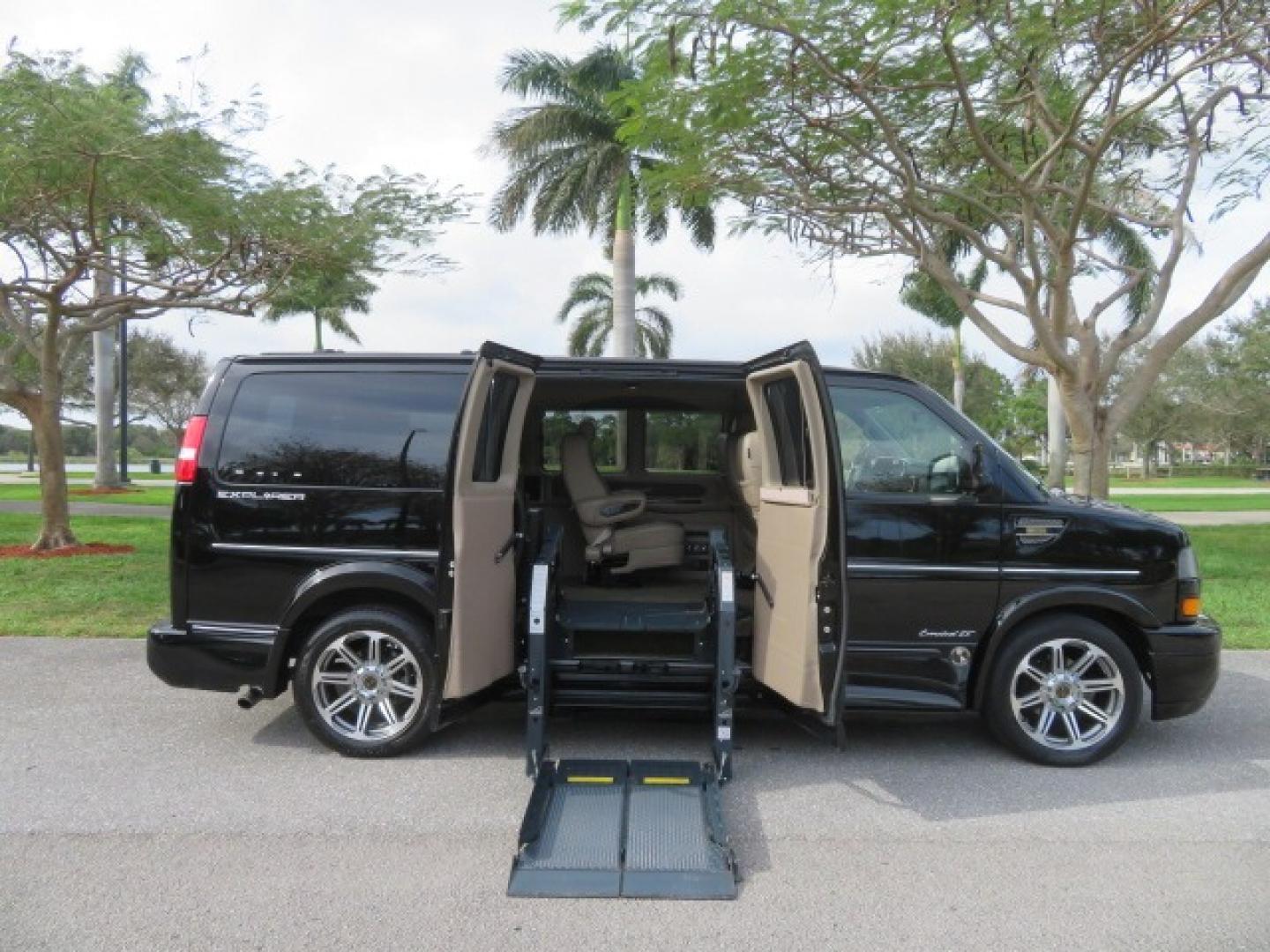 2017 Black /Tan and Brown 2 Tone Chevrolet Express (1GCWGAFG8H1) , located at 4301 Oak Circle #19, Boca Raton, FL, 33431, (954) 561-2499, 26.388861, -80.084038 - You are looking at a Gorgeous 2017 Chevy Express 2500 Explorer Handicap Wheelchair Conversion Van Fully Loaded With: 96K Original Miles, Power Side Entry Doors, VMI Side Entry Wheelchair Lift, 6 Way B and D Transfer Seat, Two Tone Leather Interior, Heated Front Seats, Front Sunroof, Rear Power Foldi - Photo#44